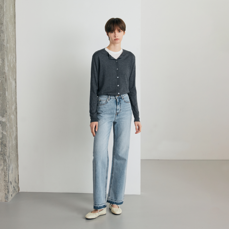 Western semi wide jeans - SW001