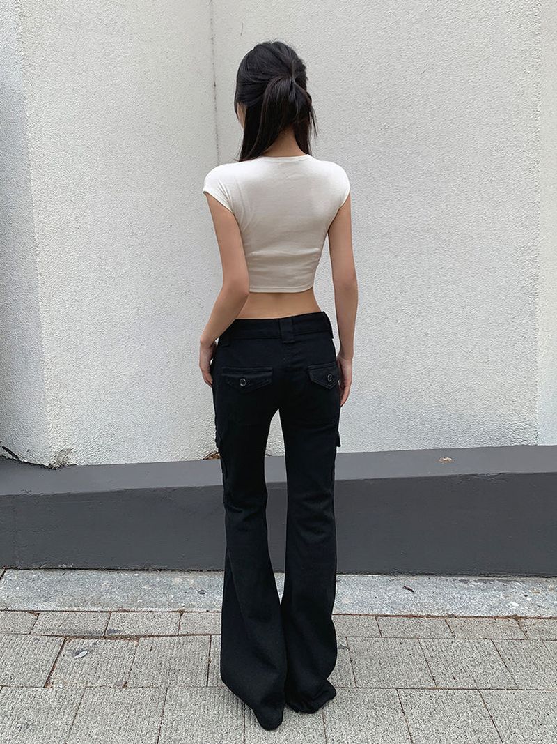 CARGO SLIM BOOTS CUT PANTS (2C)