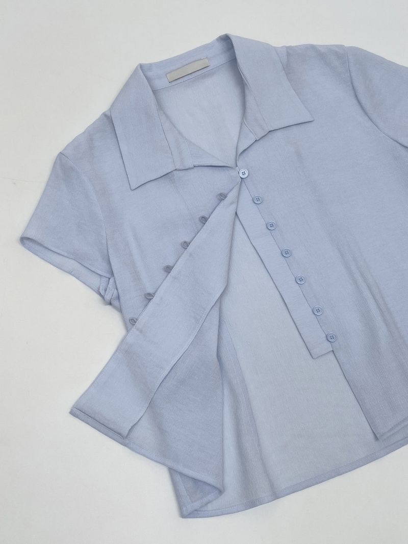 Yoru Pintuck Cap Sleeve Blouse