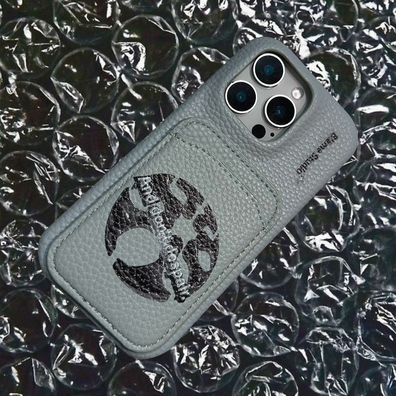 3D Planet Titanium Gray Leather case