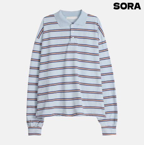 Coca ストライプ ラグビーTシャツ
