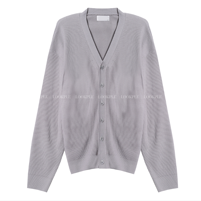 Gobay loose fit ribbed knit cardigan