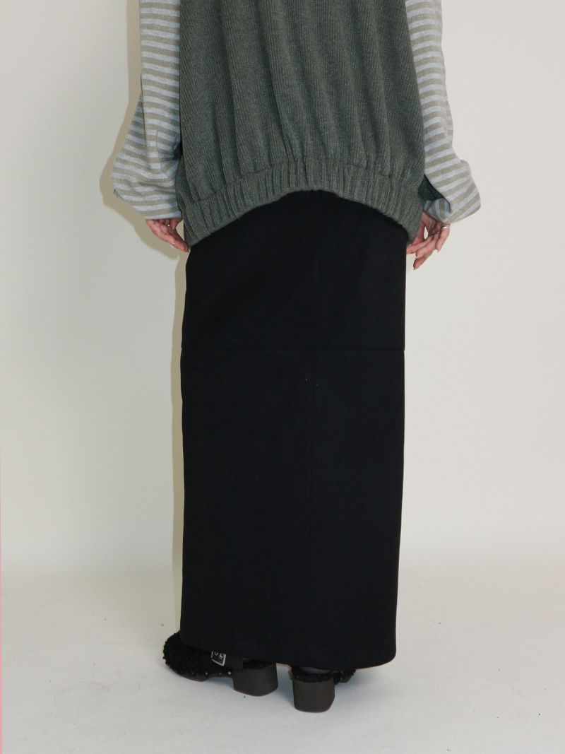 Hakata Stripe Coloring String Knitwear Zip-Up
