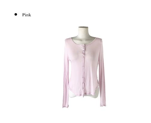Robo Tencel See-through Snap Cardigan