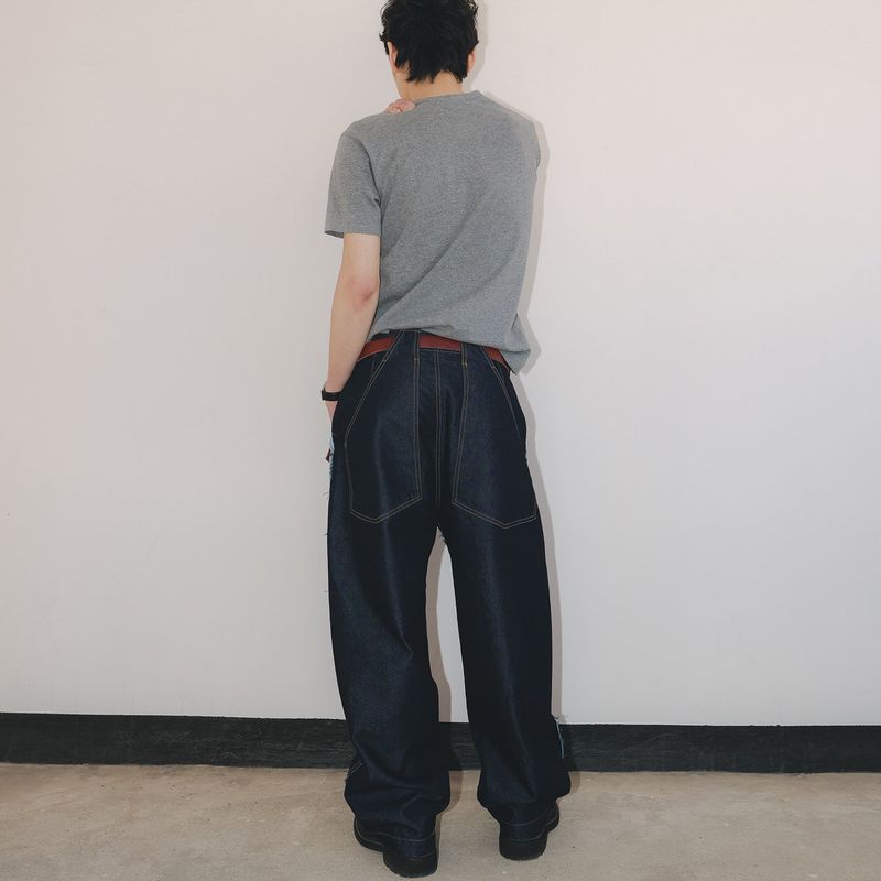 12.5oz flaw denim pants / Indigo