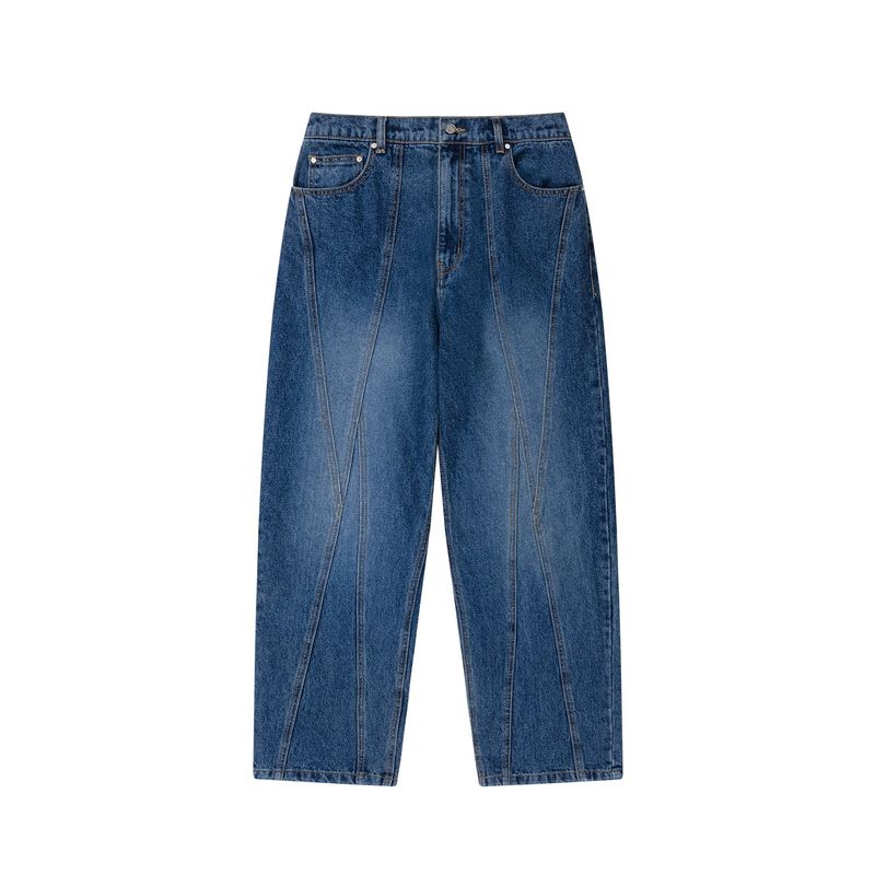 RDVZ（ランデブー）の「ダイアゴナルカットデニムパンツ（パンツ）」