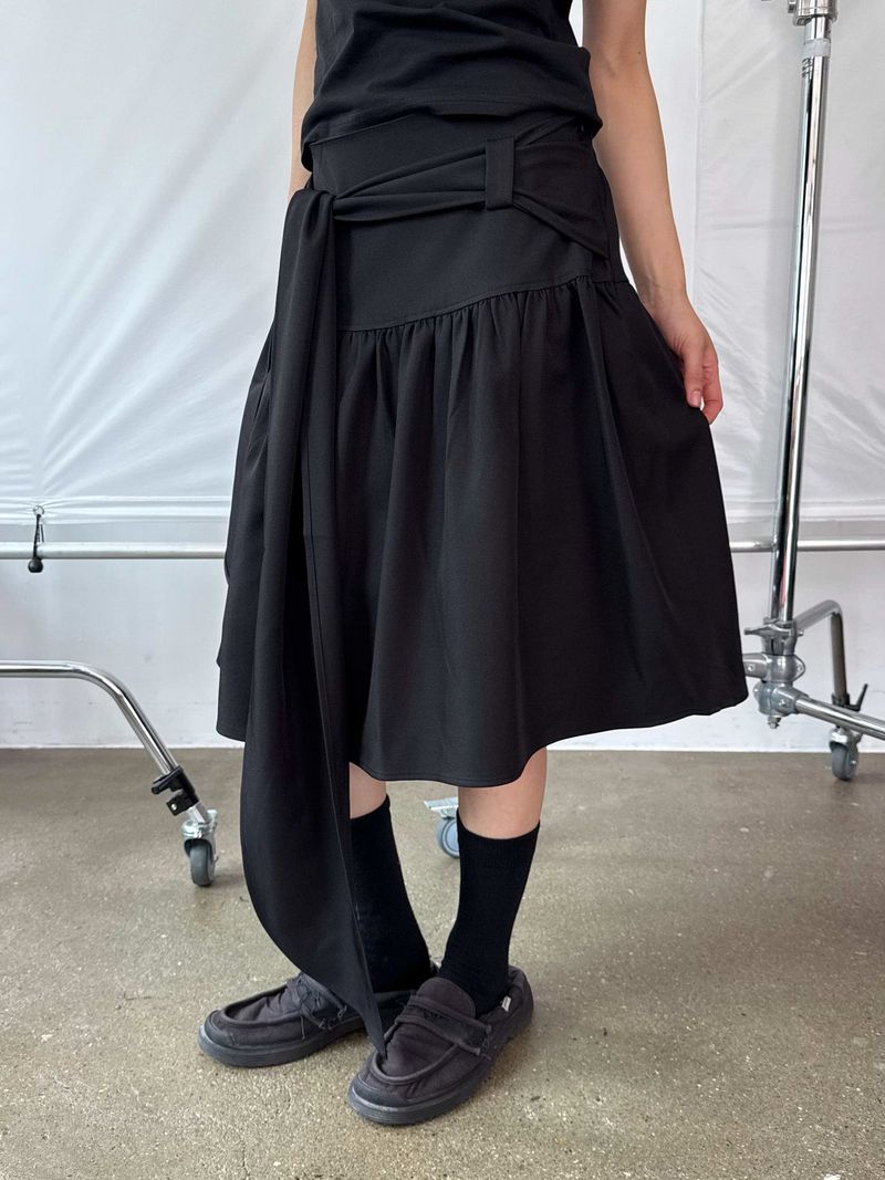  TIE WRAP MIDI SKIRT