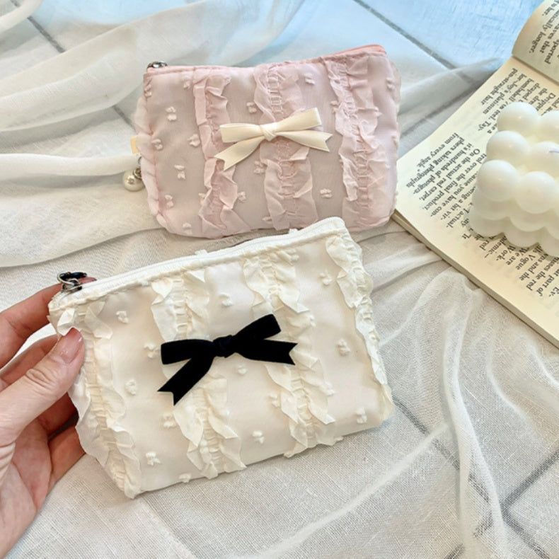 1+2 Lace Ribbon Mini Coin Pouch