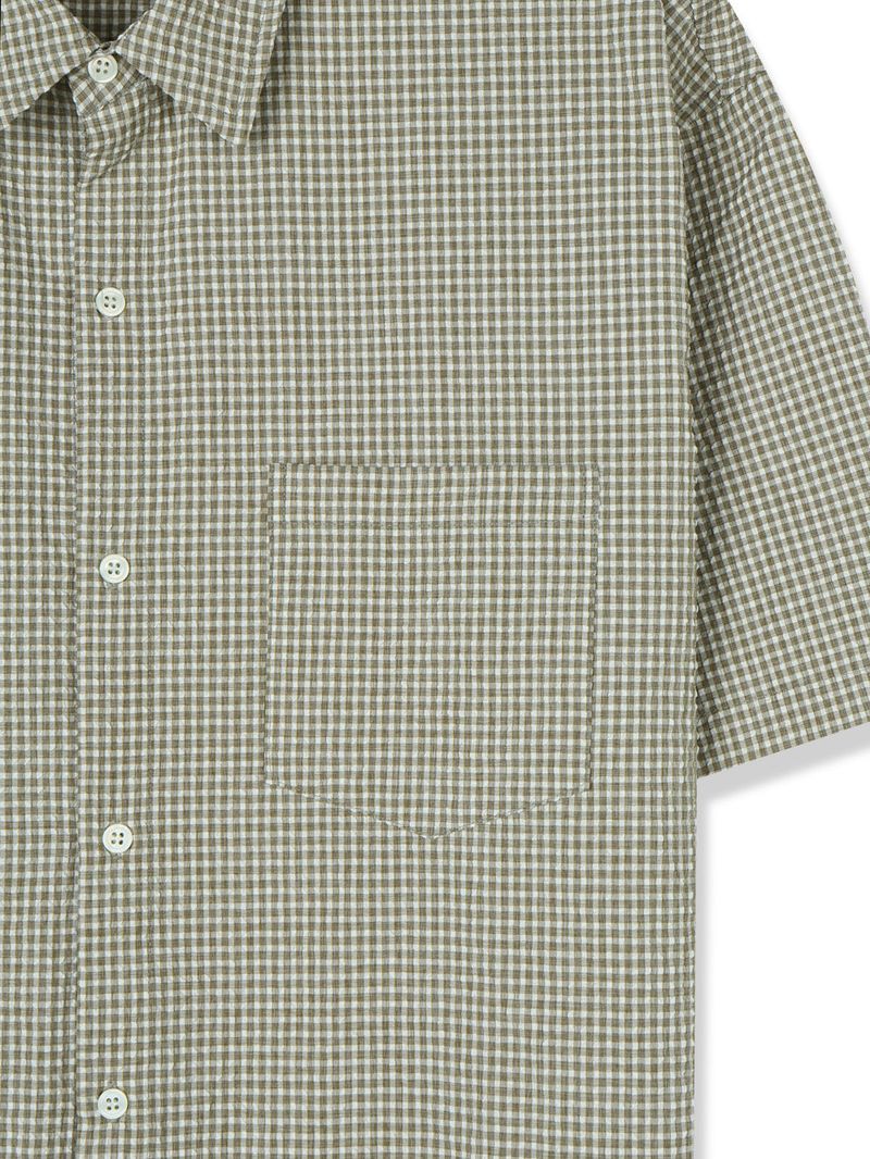 Mars Seersucker Half Shirt