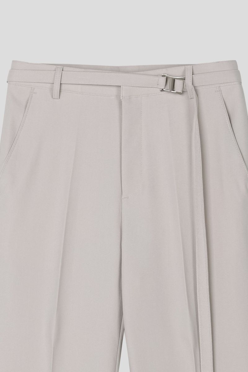 MG649 Belt Flared Fit Slacks (3 colors)