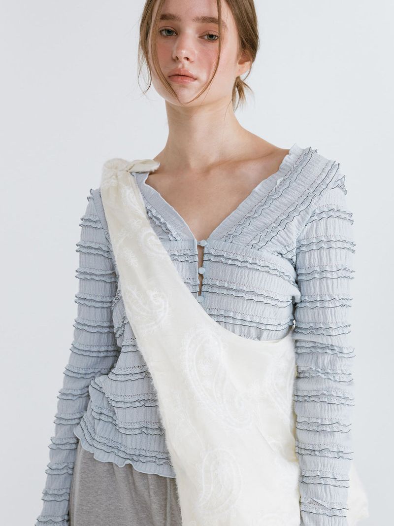 MOIFAIRE（モイフェア）の「SOFT ROUND ORGANZA BAG / IVORY（Bags）」