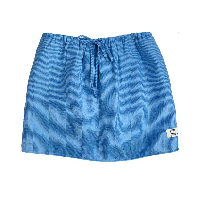 PIN STRIPE MINI SKIRT, BLUE