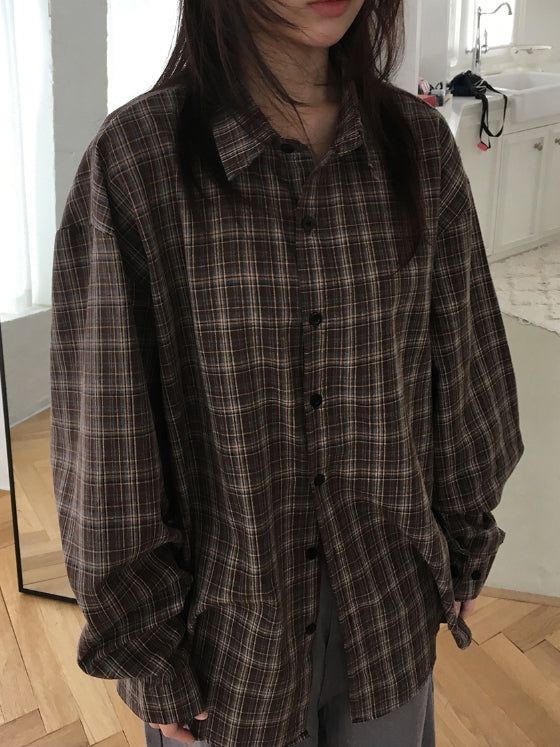 BAON（バオン）の「[unisex] タンテニンチェックロングスリーブシャツ（トップス）」