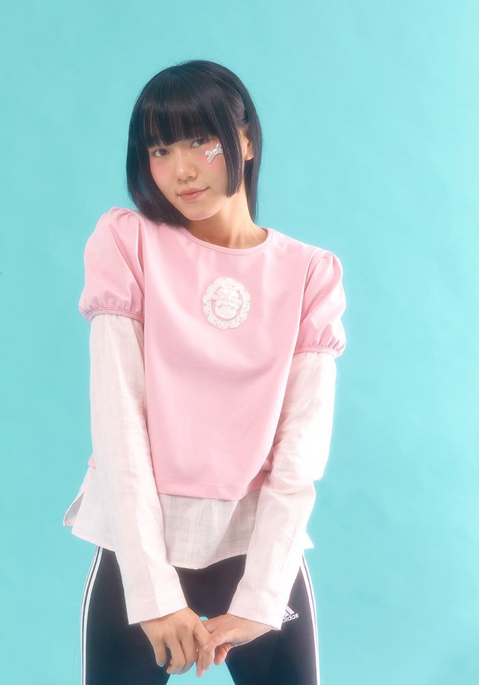 nefnef（ネプネプ）の「layered puff top_pink（Tops）」