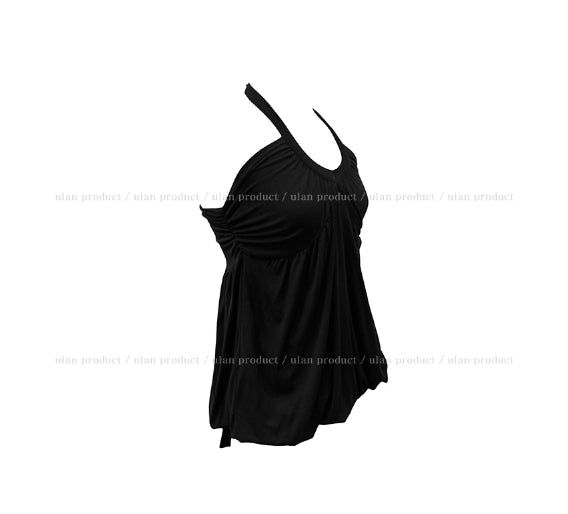 Pair Shirred Strap Halter Top