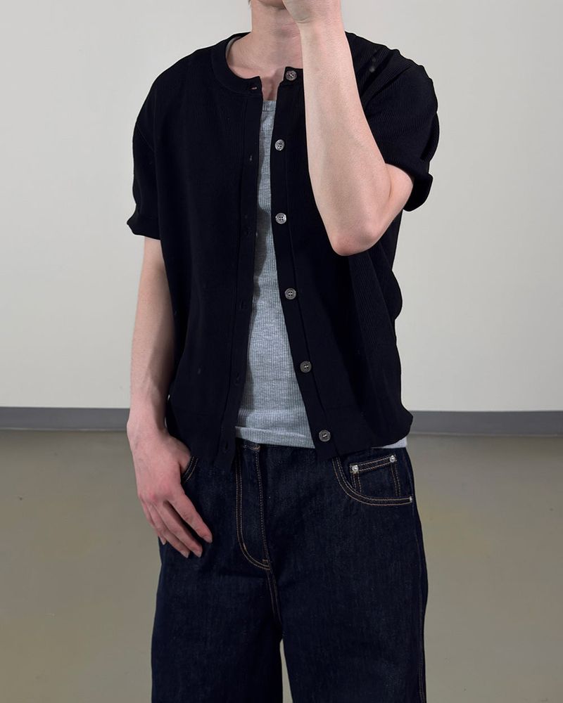 Nitel Half Sleeve Knit Cardigan