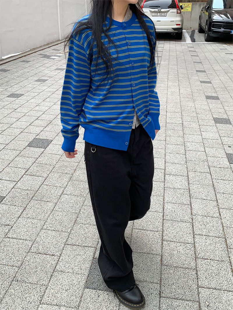 SS STRIPE CARDIGAN (3C)