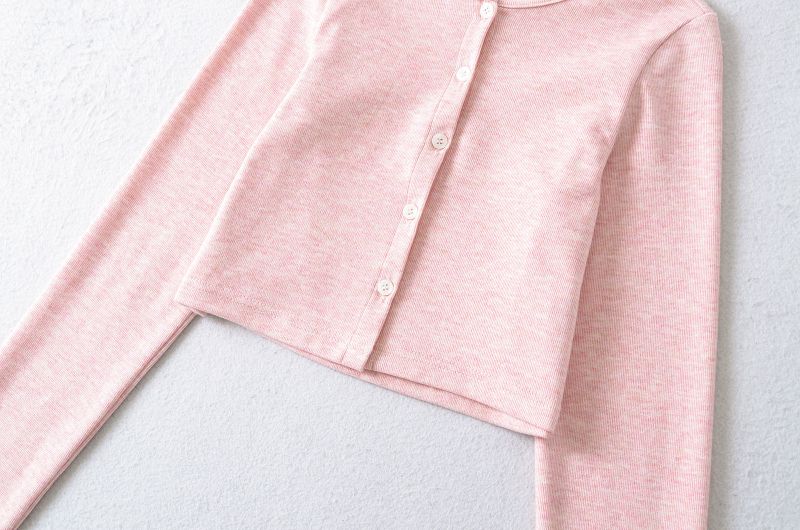 Basic Round Crop Knit Cardigan
