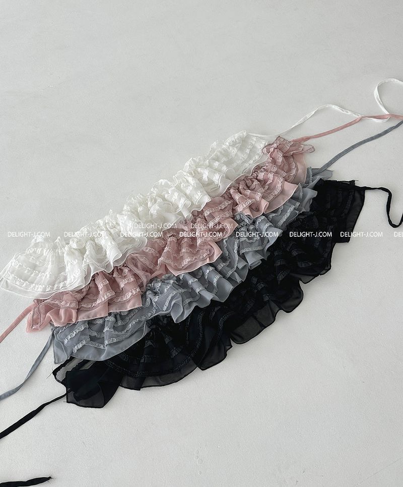4 color layered cancan wrap strap belt