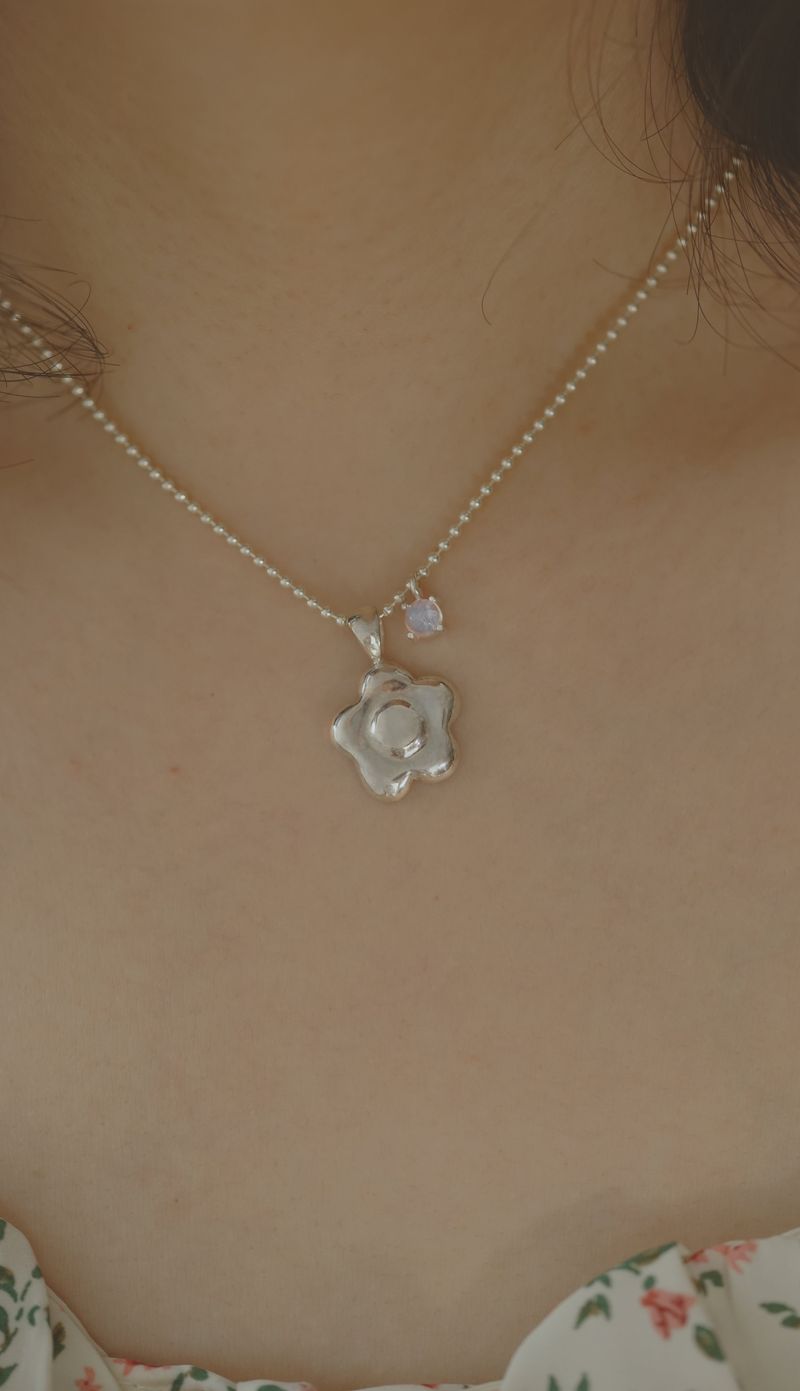 【MADE】 Bubble daisy necklace