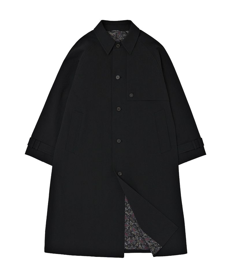 A NOTHING（アナッシング）の「EARTH COTTON BALMACAAN COAT (Black)（Jackets/Outerwear）」