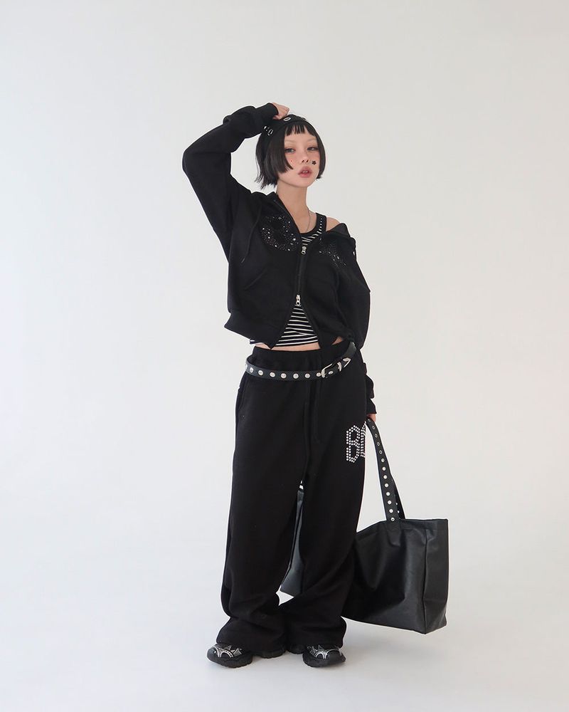 Star Patch Hoodie Zip-Up