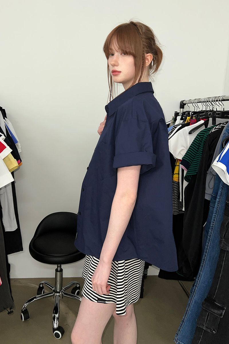 V NECK STRIPE OPS (WHITE)