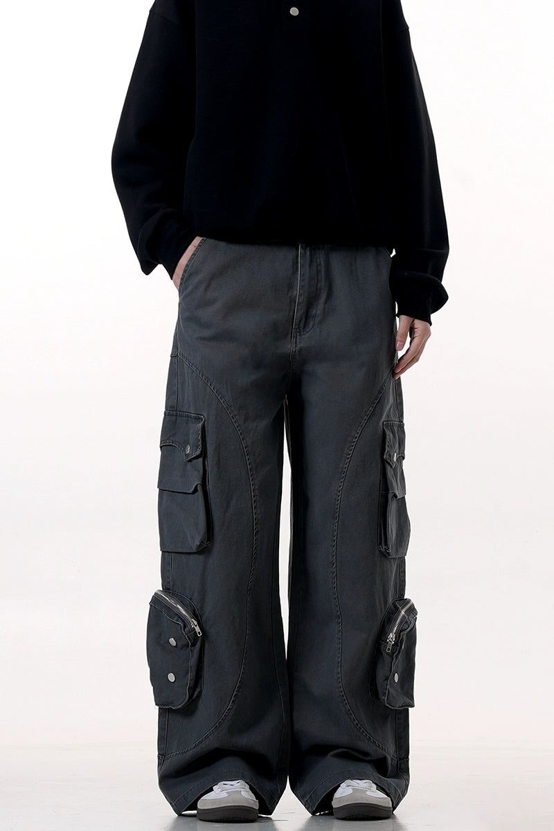 CZ Basicsの「Washed Deconstructed Multi-Pocket Trousers(Pants)」