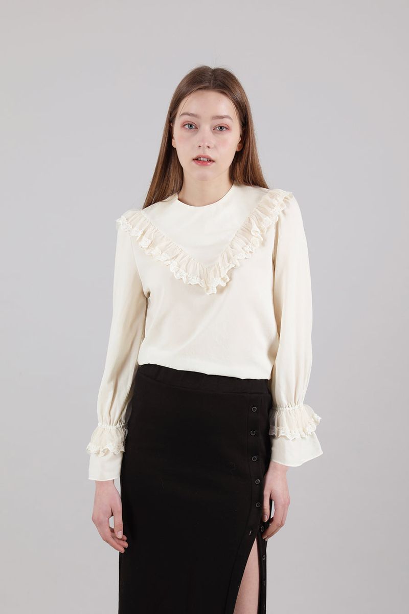 Lace Chiffon Blouse