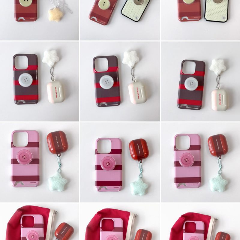 stripe phone case (red)