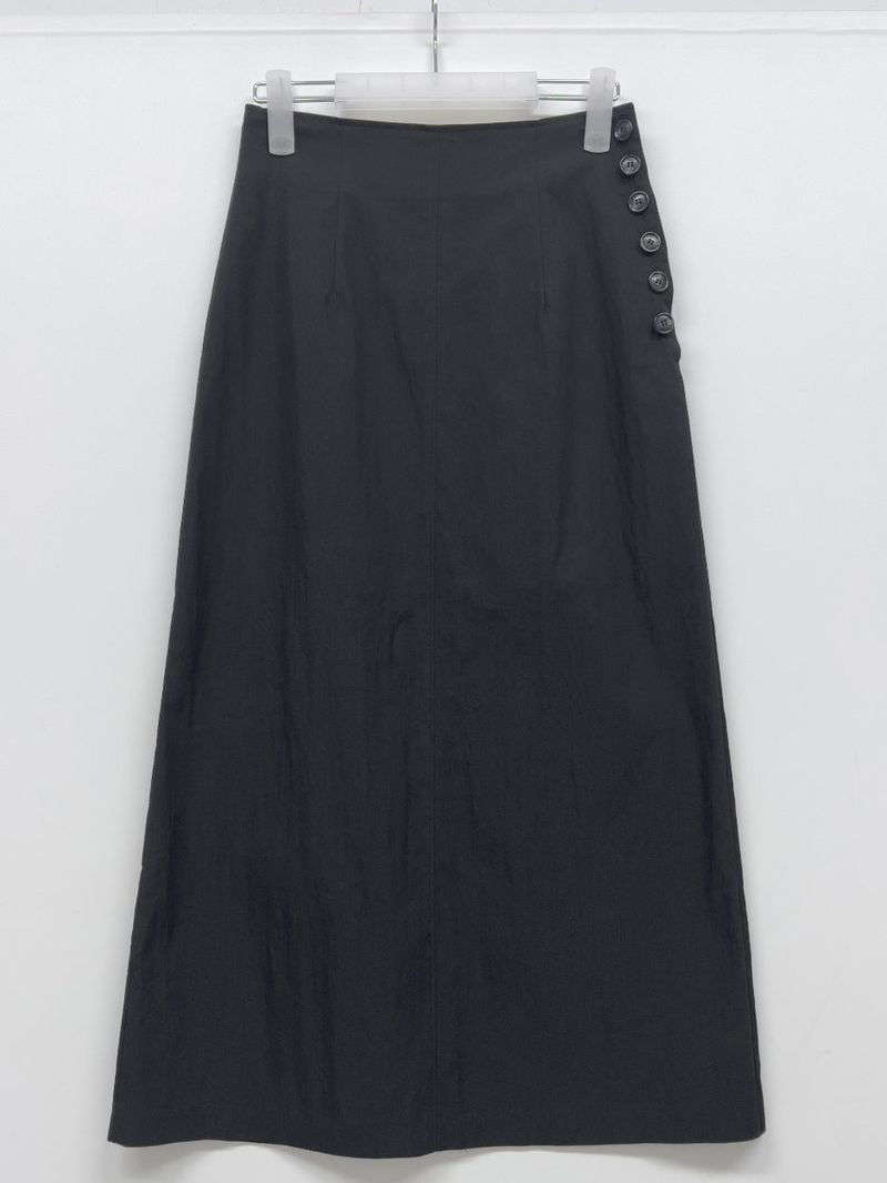 Cookie Button H-Line Long Skirt