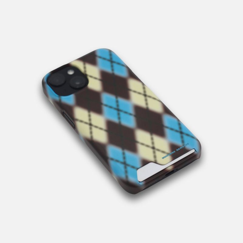 ARGYLE BLUR CASE_BROWN (matte card hard)