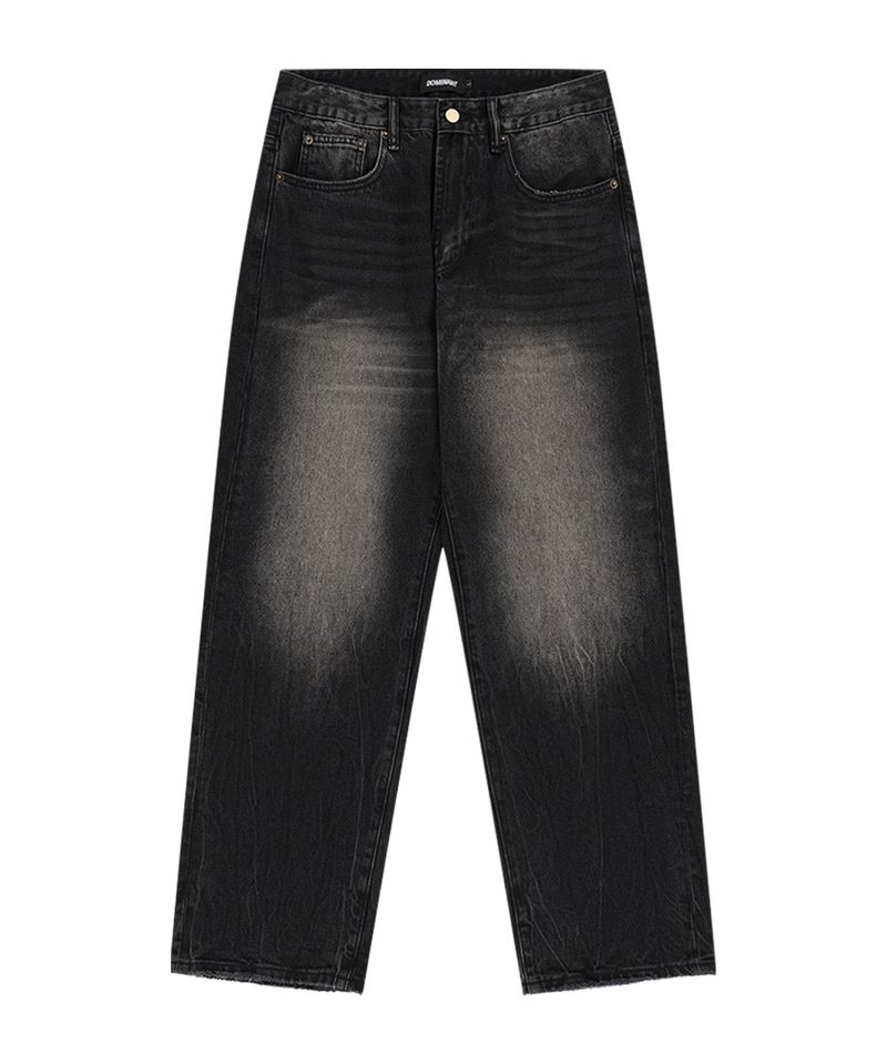 クローバーウォッシングデニムパンツ Black