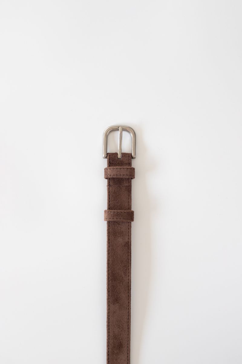 Suede belt (Brown)