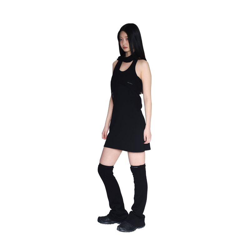 Layered heart halter dress 001