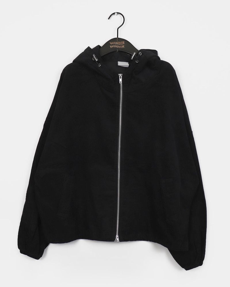 Sithern Corduroy Two-Way Hooded Zip-Up Jacket