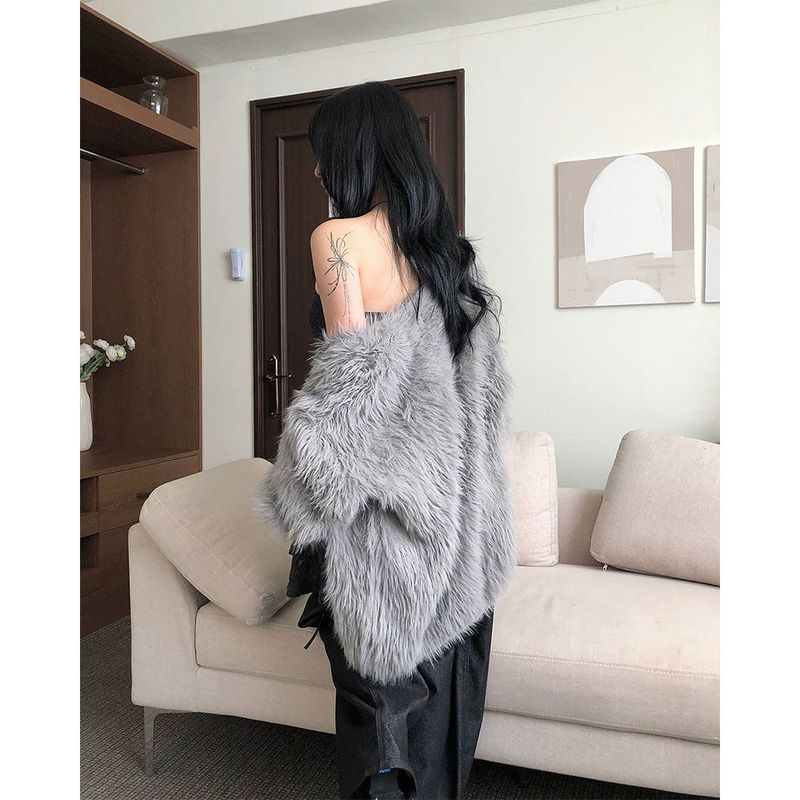 Fur Brush Cardigan
