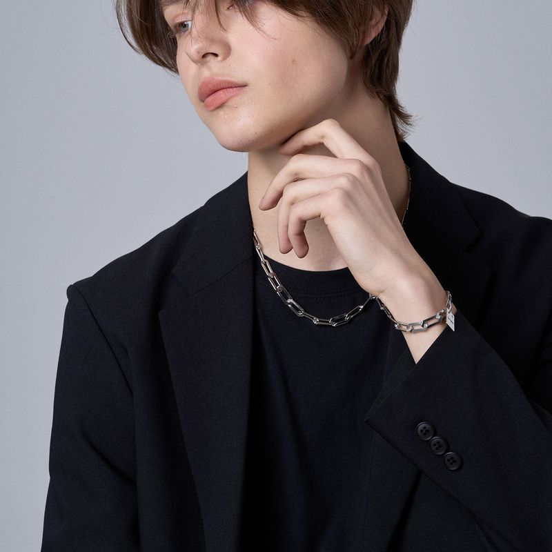 FLAT TAG CHAIN BRACELET