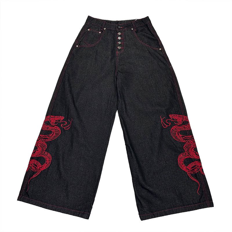 Serpent Black Wide Denim