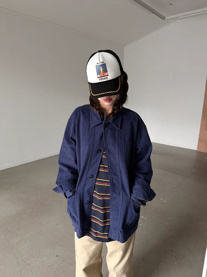 peach work jacket