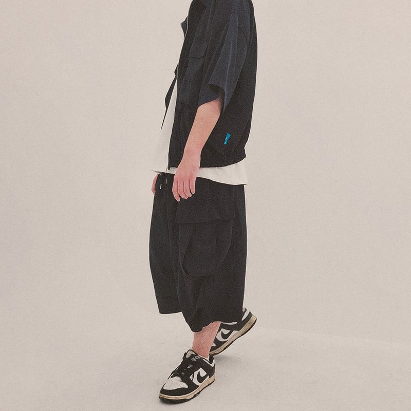 street shape capri shorts_black