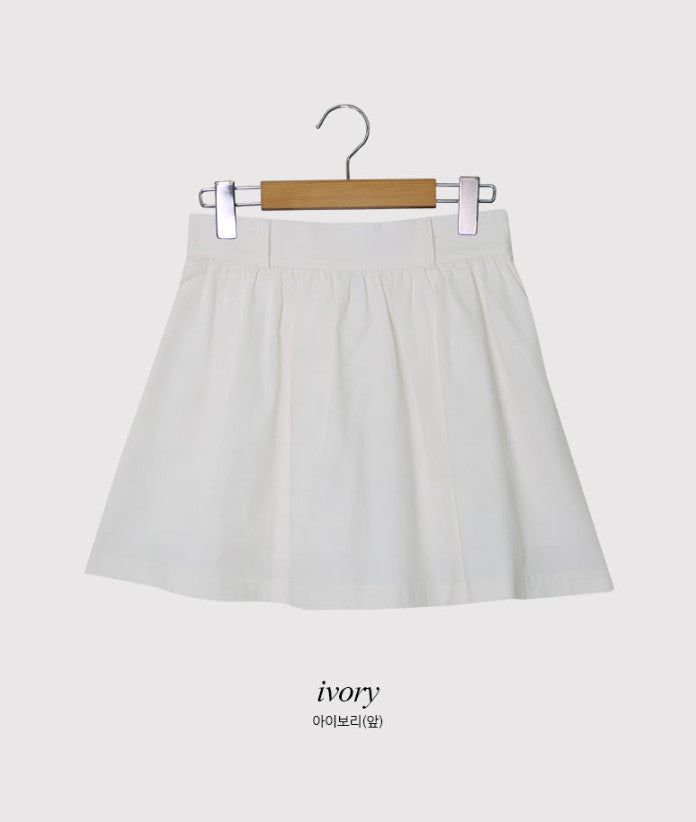 MV Shirring Flare Mini Skirt (2color)