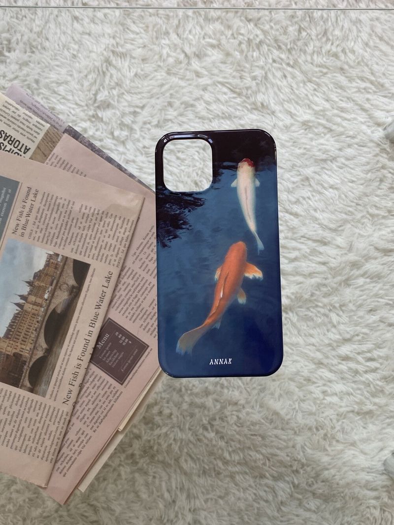 [misty afternoon koi goldfish hard case]