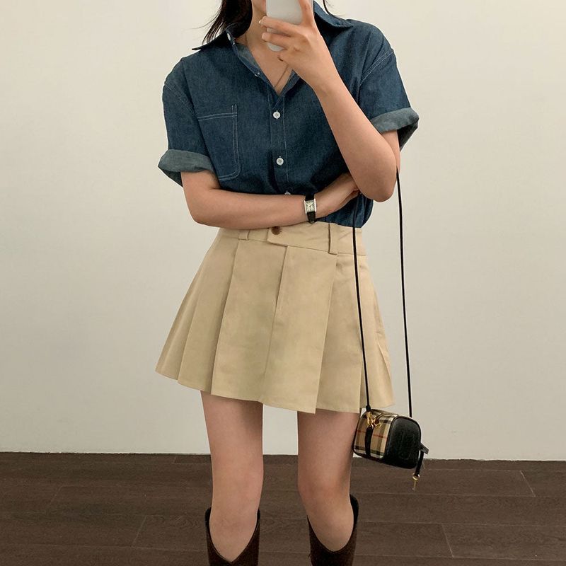 Pleated Mini Skort