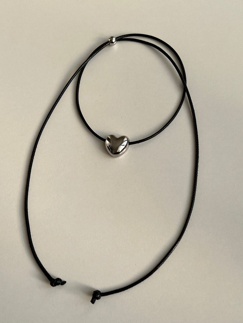 String heart necklace