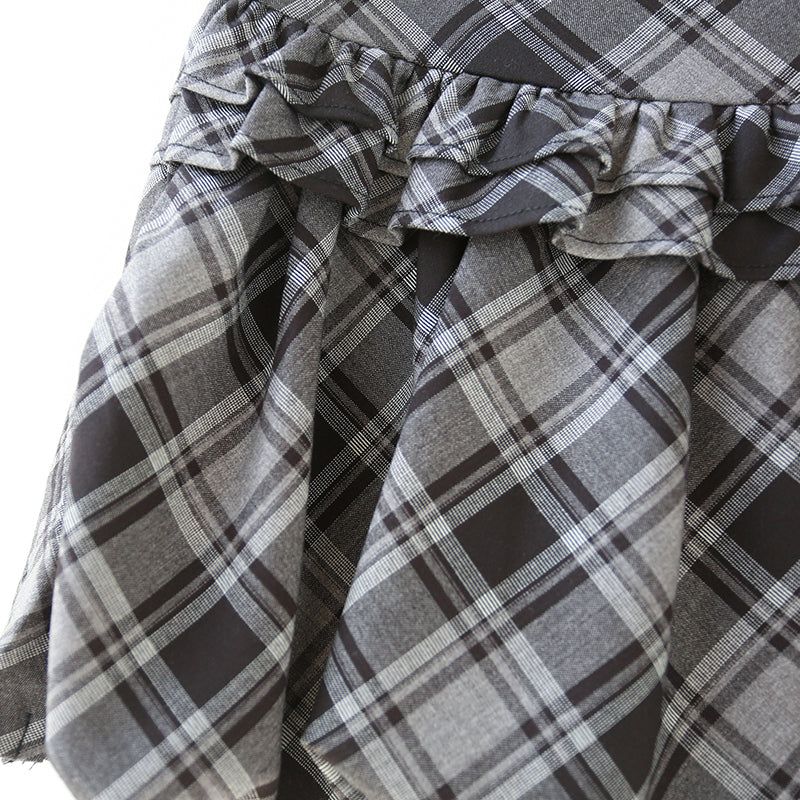 Frill Check Bubble Skirt 233175915