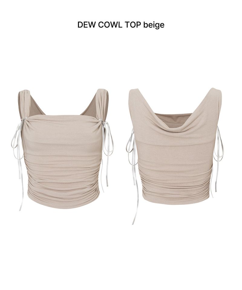 DEW COWL TOP beige