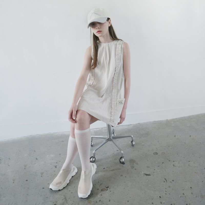 Sky Blue/Cream Pigment Ribbon Cap