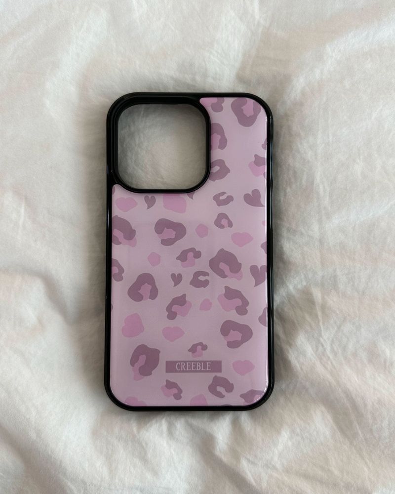 [MADE] Heart leopard epoxy bumper case(pink)