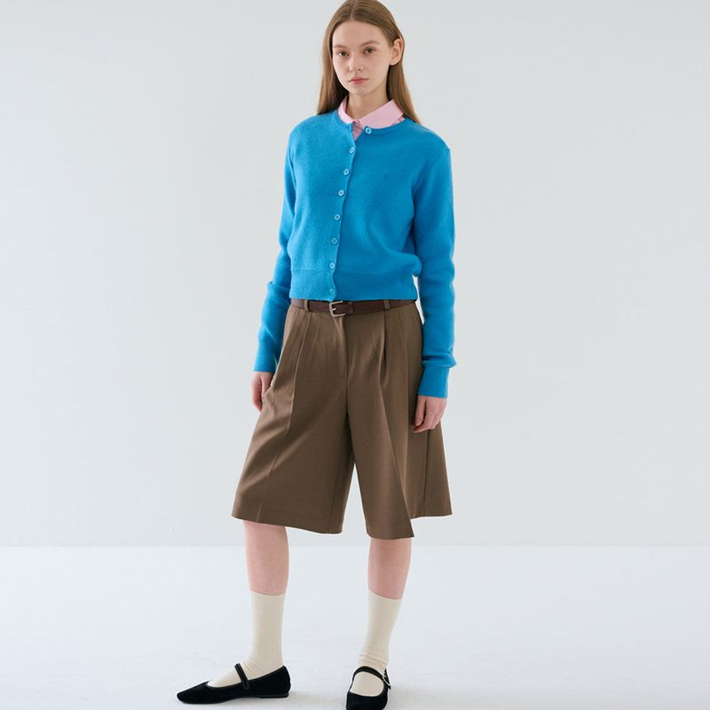 RVS Round Neck Cardigan Blue